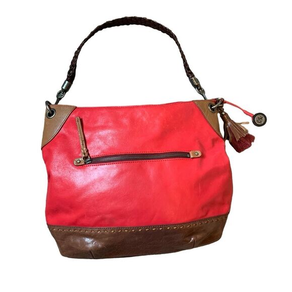 The Sak Alameda Hobo Bag Red Tobacco Brown Leather Purse Shoulder Bag - Picture 2 of 6